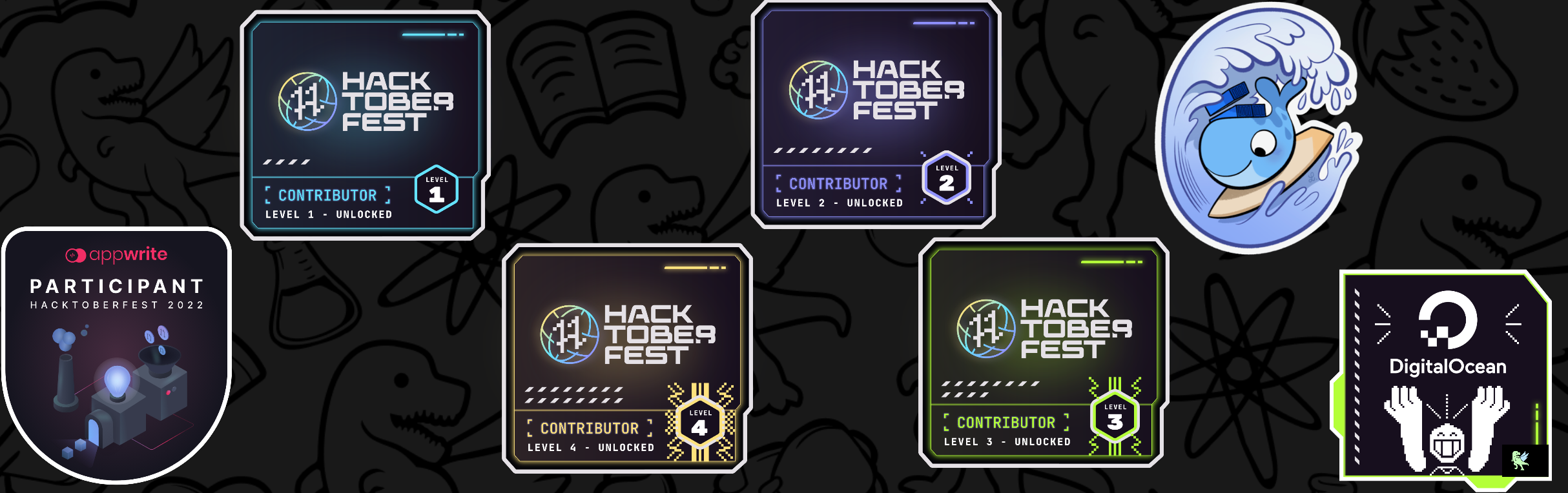 An image of @kakashi_sns7's Holopin badges, which is a link to view their full Holopin profile