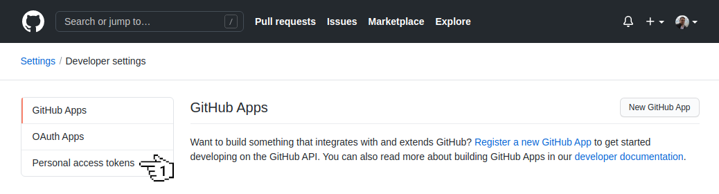GitHub - Developer settings