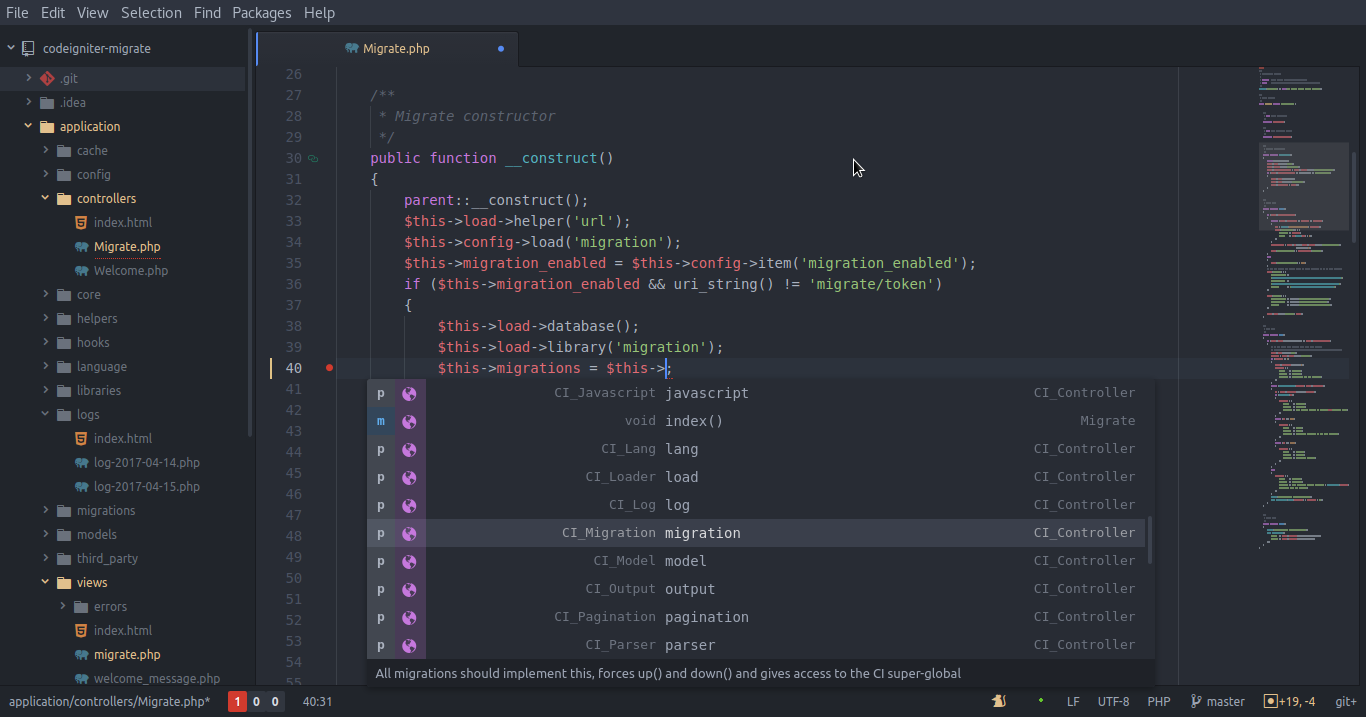 Atom CodeIgniter