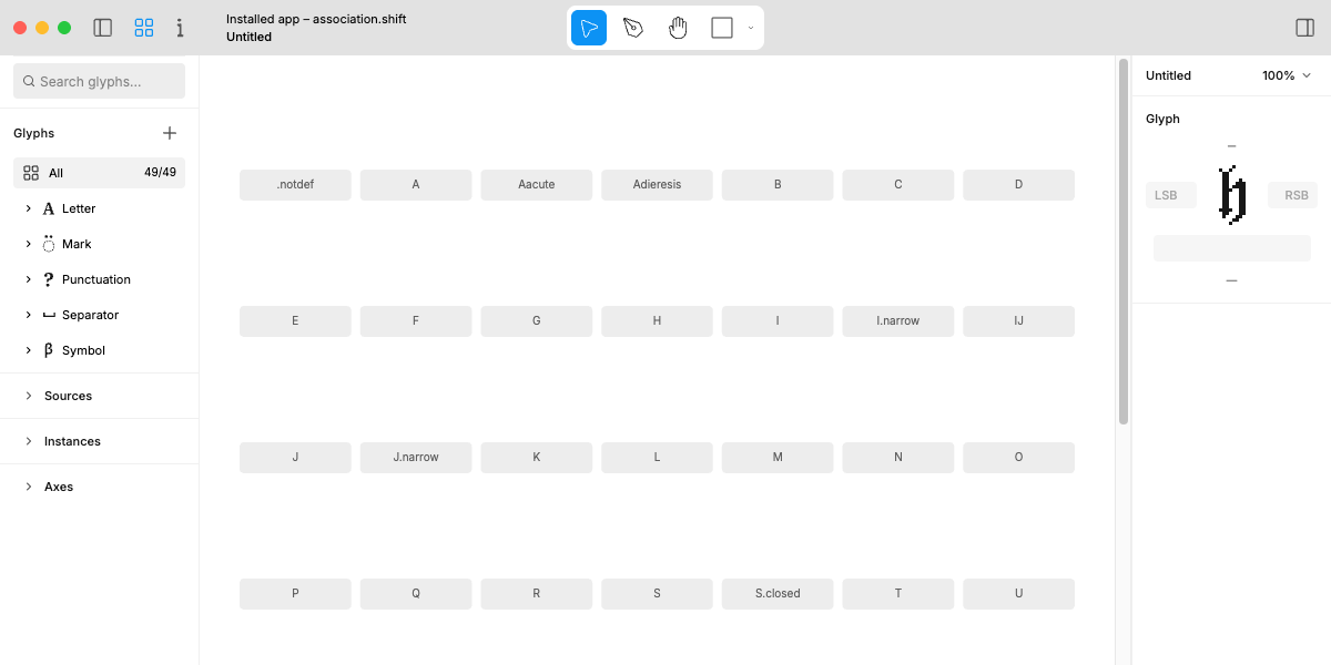 macOS arm64 Document window