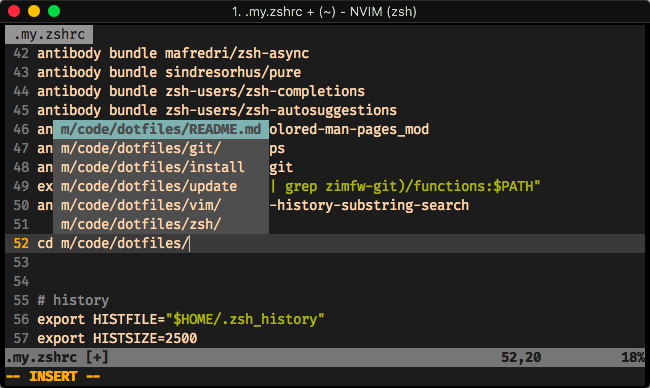 vim screenshot