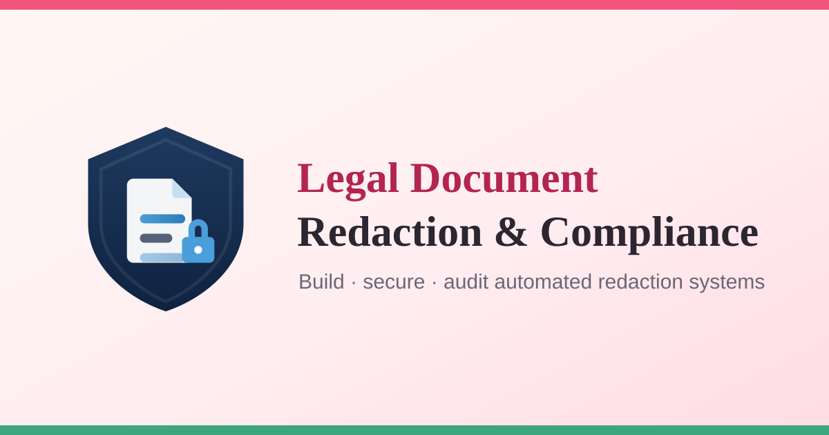 Legal Document Redaction & Compliance Automation