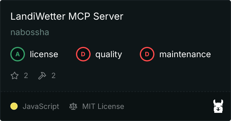 LandiWetter Server MCP server