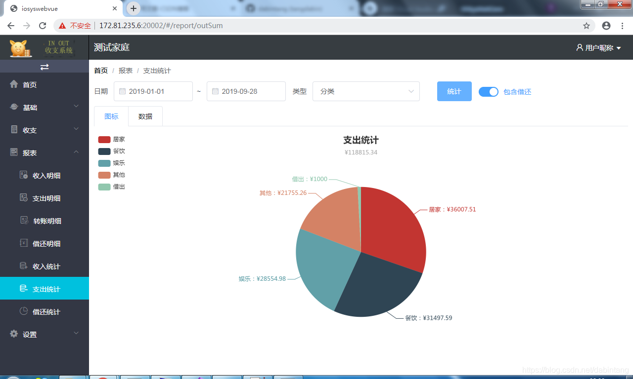 报表-支出统计