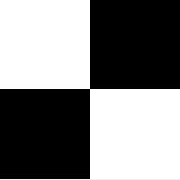 Black and white checker pattern