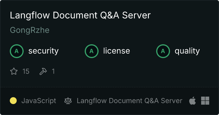 Langflow Document Q&A Server MCP server