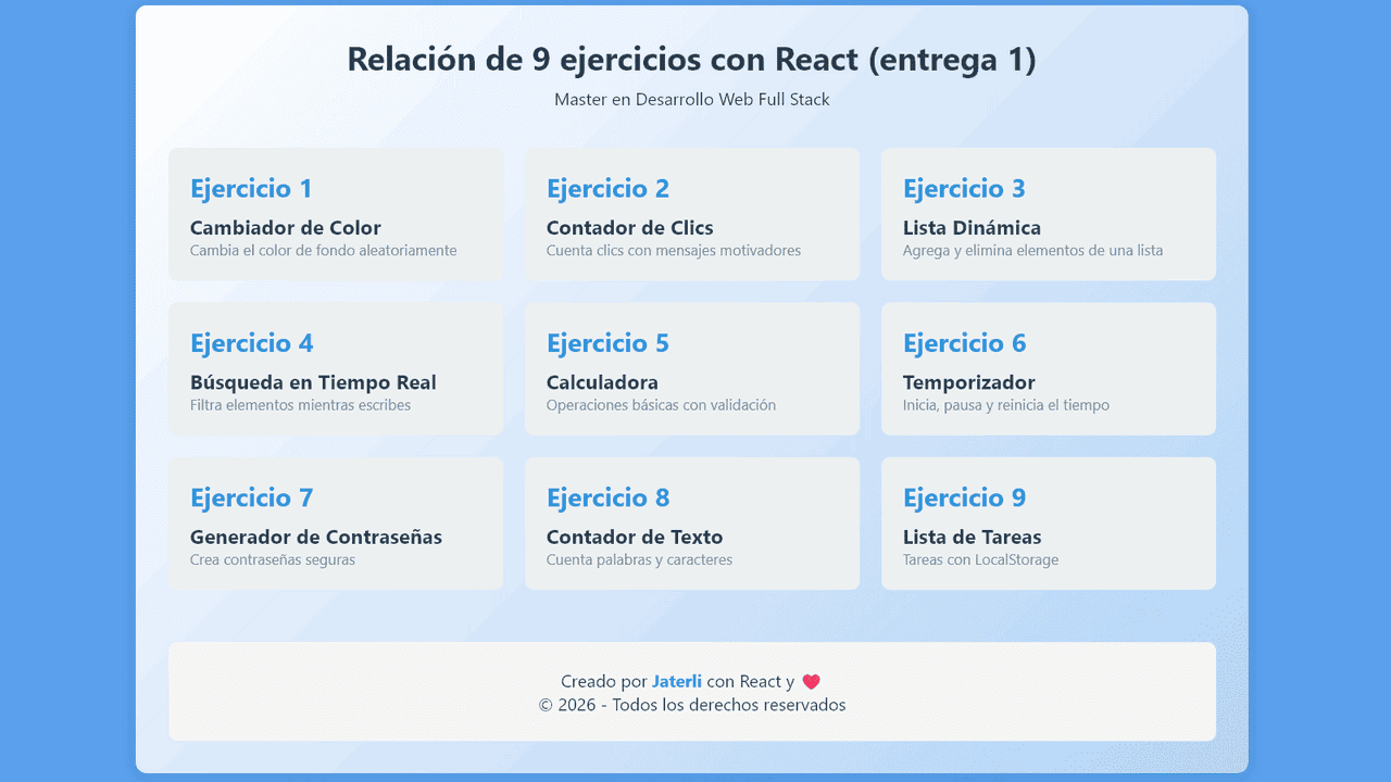 9 Aplicaciones React