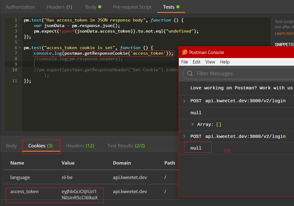 Postman getResponseCookie is null while the cookie does exist · Issue ...