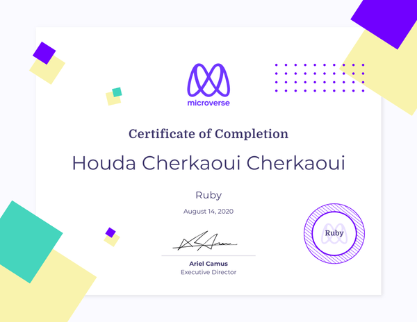 certificateRuby