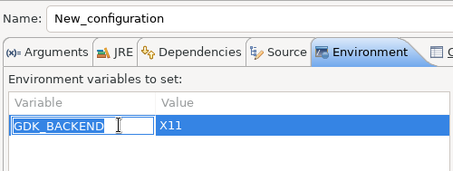 environment variable inline editing