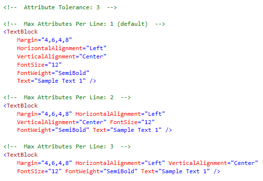 Max Attributes Per Line Example