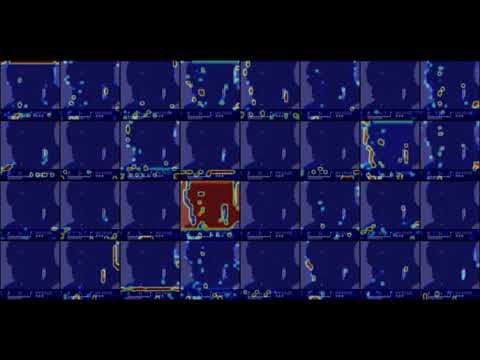 Activation heatmap for first convolutional layer of DDQN