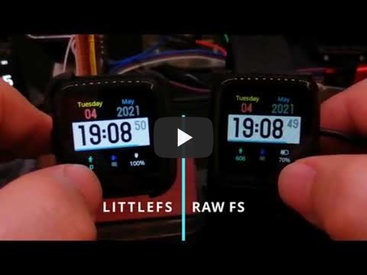 Pinetime Lite - RAWFS vs LITTLEFS