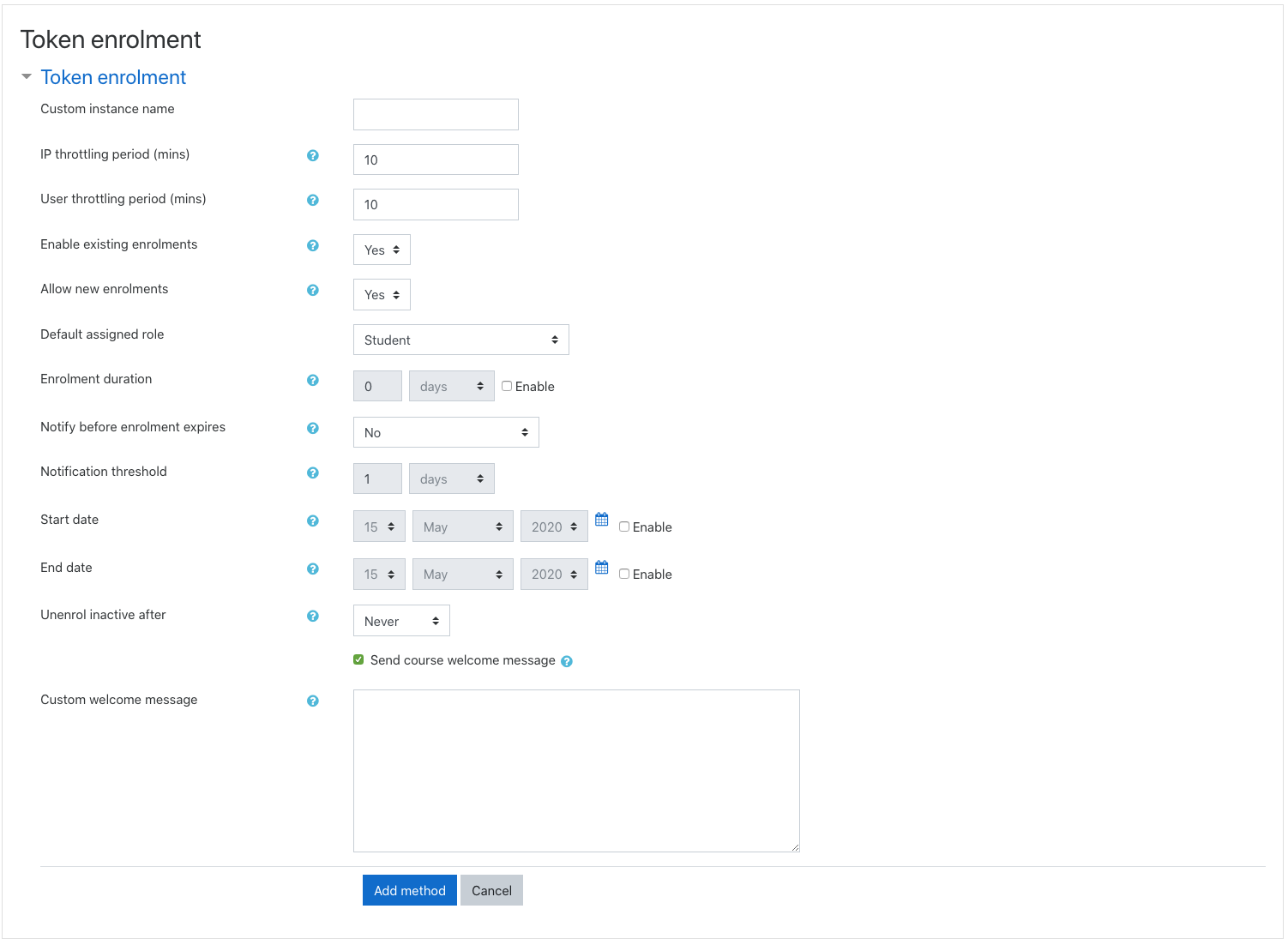 Creating an instance