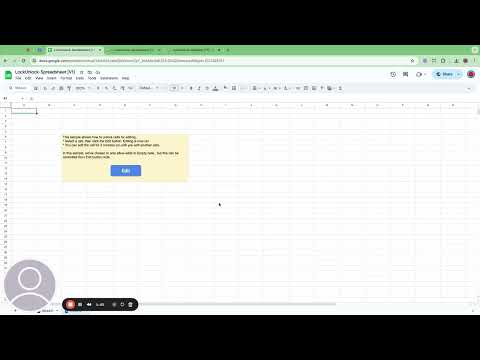 Programatically lock unlock cells in a Google sheet