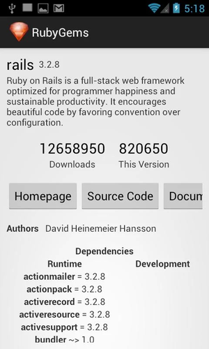 RubyGems Browser