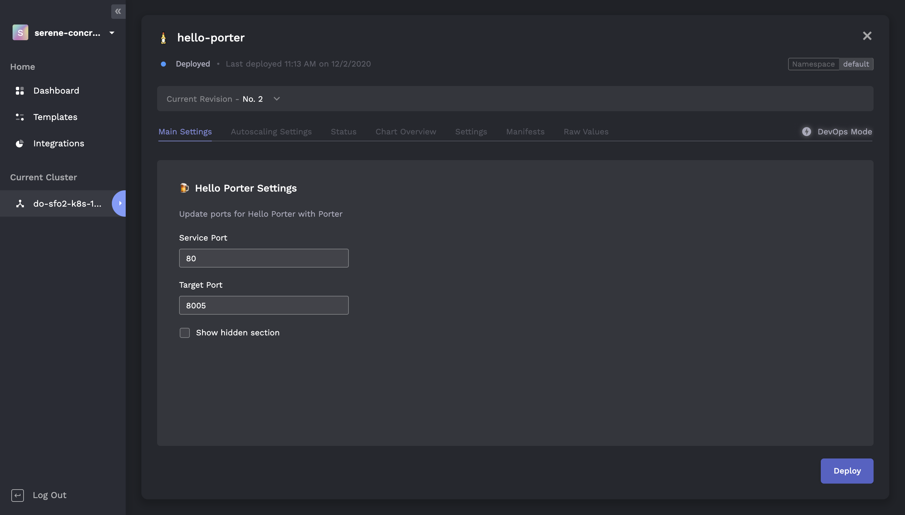 Form Dashboard View