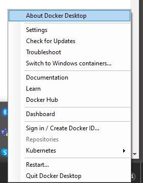 Docker Context Menu