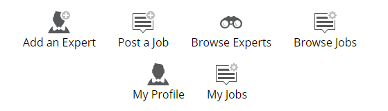 Jobs and Experts - Icons - Dark