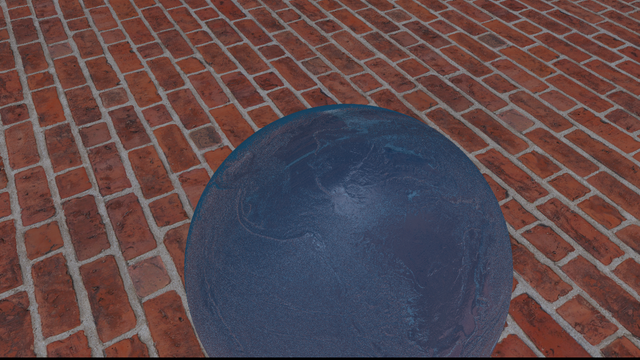 partially transparent sphere with earth normal mapping