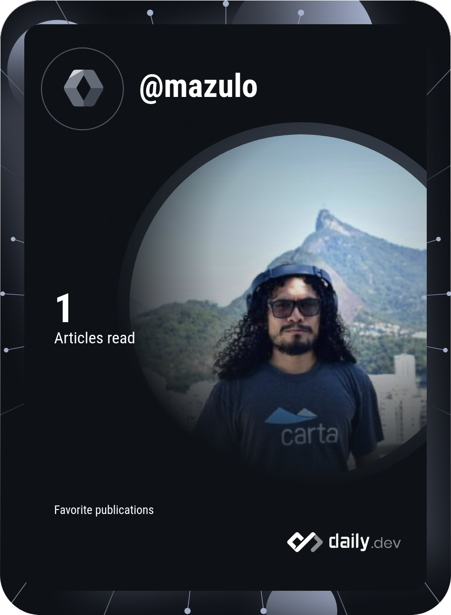 Patrick Mazulo's Dev Card