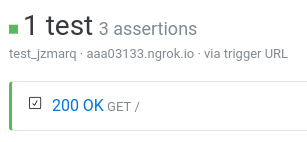Assertible test results via dynamic trigger URL