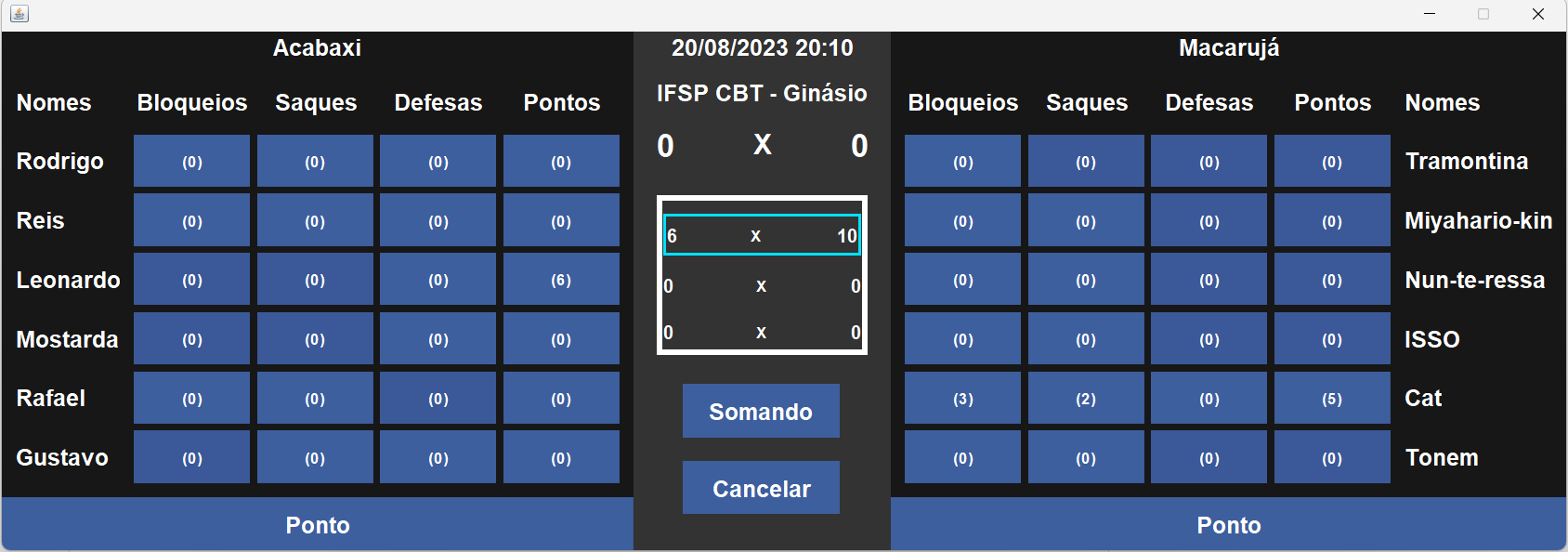 Gerenciar partida