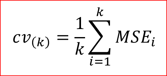 k-fold MSE