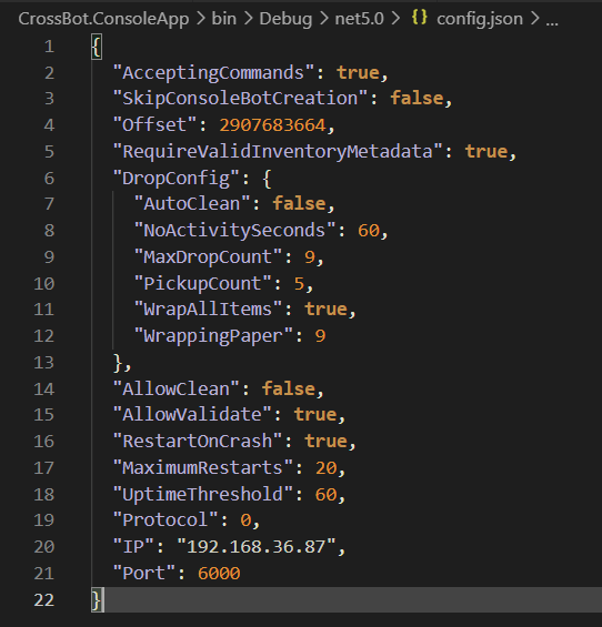 Example config.json