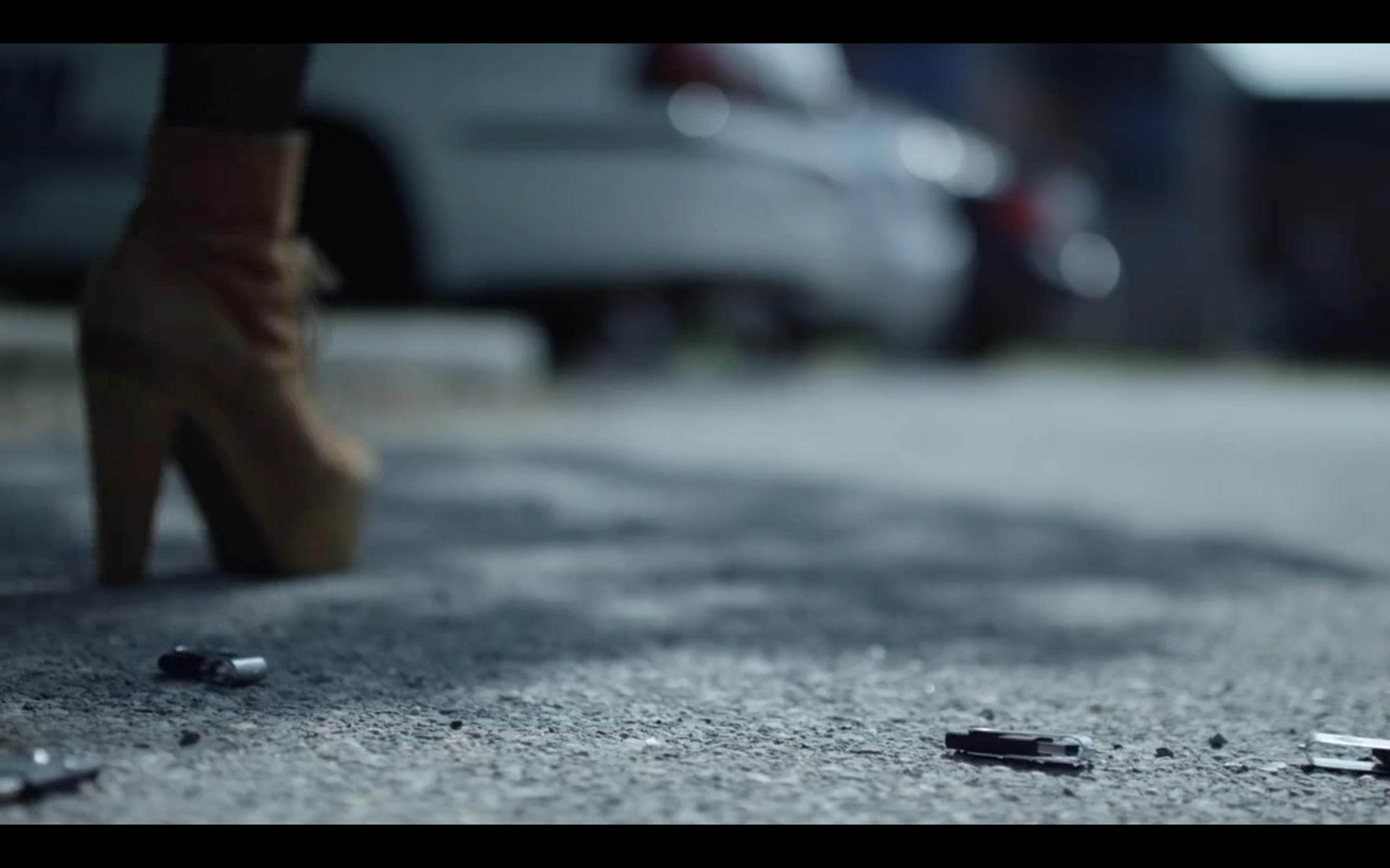 Darlene drops USB thumbdrives in the police station's parking lot, :robot: screenshot 📷