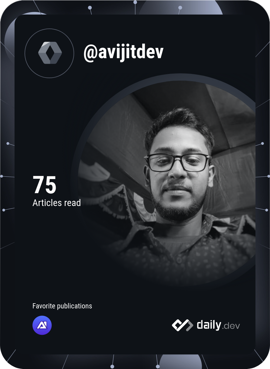 Avijit Biswas's Dev Card