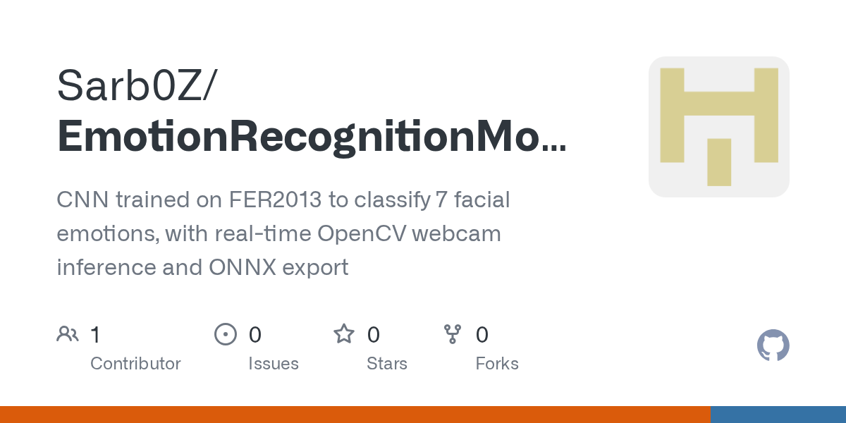 EmotionRecognitionModel: CNN on FER2013 with real-time OpenCV inference