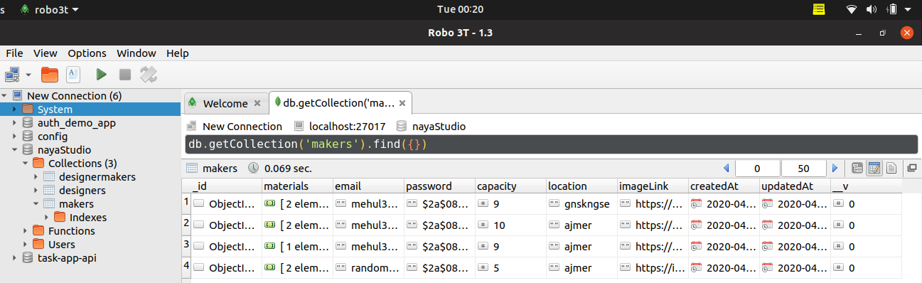 Robo3t snapshot