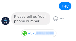 Screenshot of Echo Facebook Bot Quick Reply