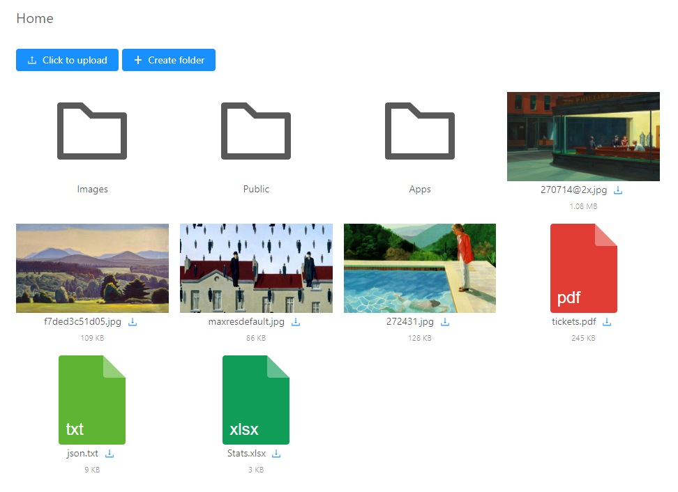 A simple file manager preview