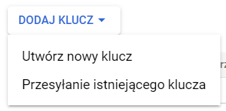 utwórz nowy klucz