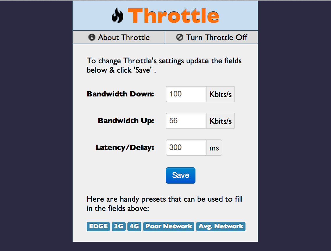 Screenshot of Throttle