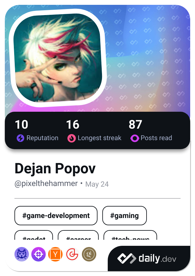 Dejan Popov's Dev Card