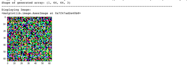 UNTRAINED GENERATOR OUTPUT FOR NOISE SAMPLE