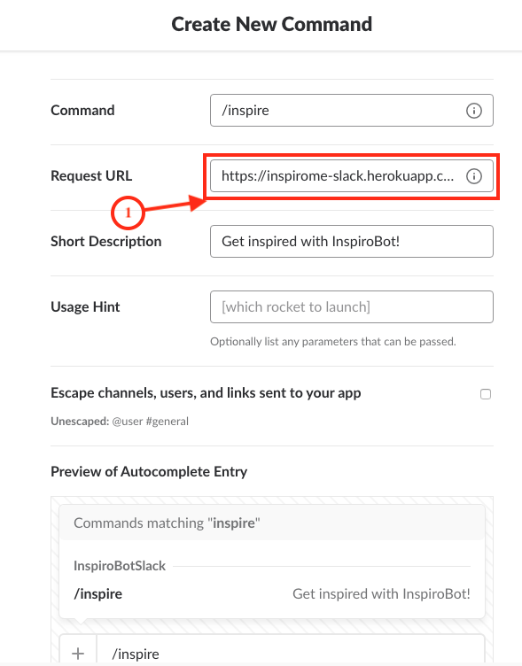 Image of Slash Command Settings