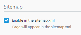 sitemap checkbox screenshot