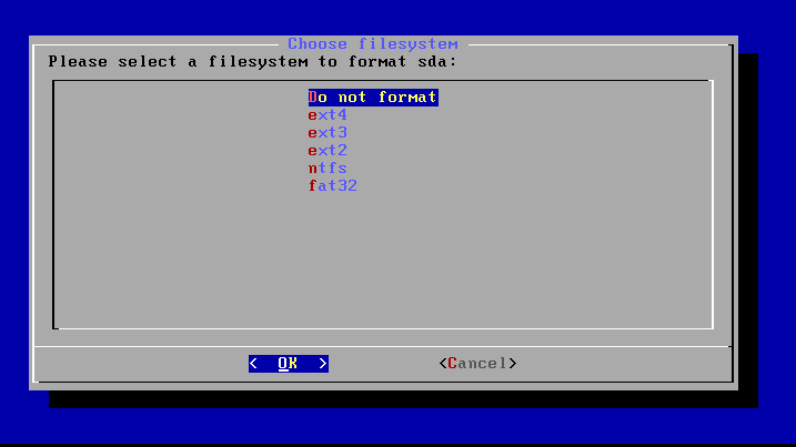 ChooseFilesystem