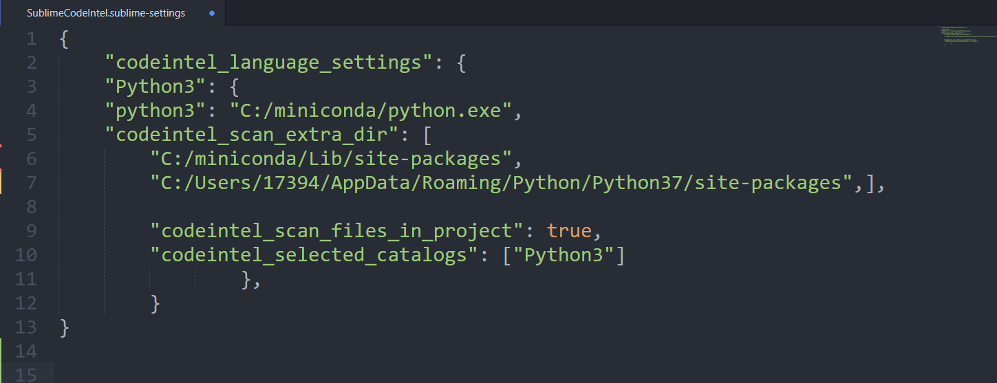 SublimeCodeIndel User Setting