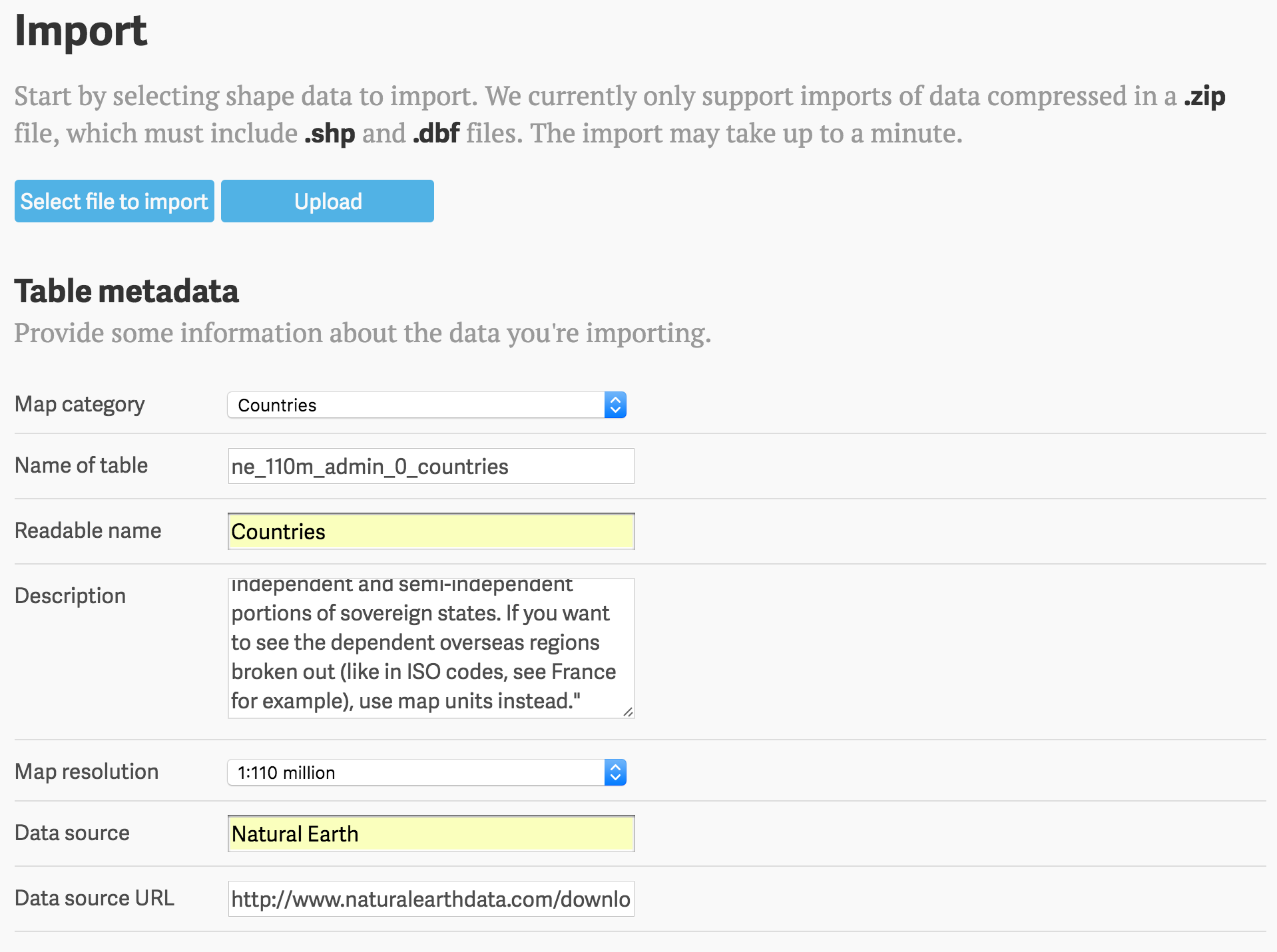 Mapquery Import Screenshot 1