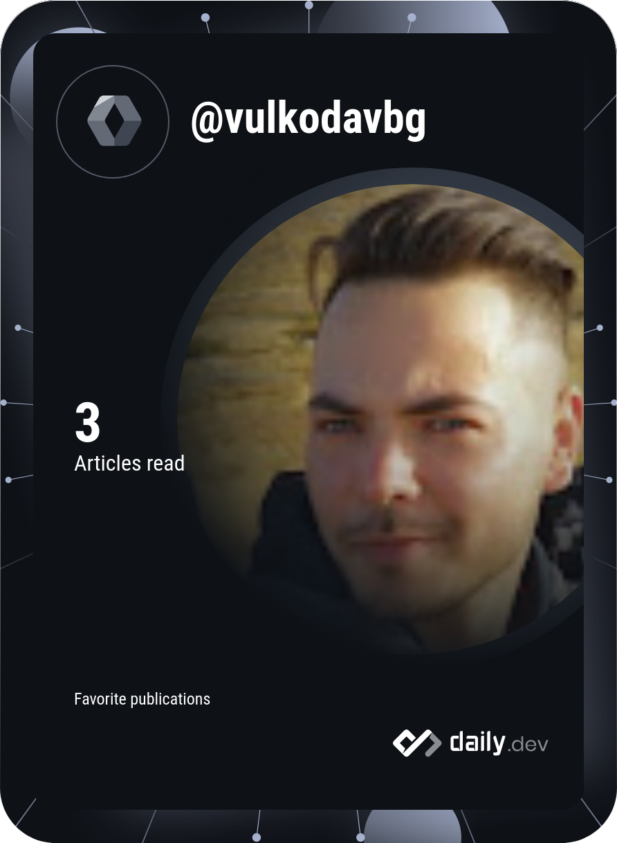 Denis Tsvetanov's Dev Card