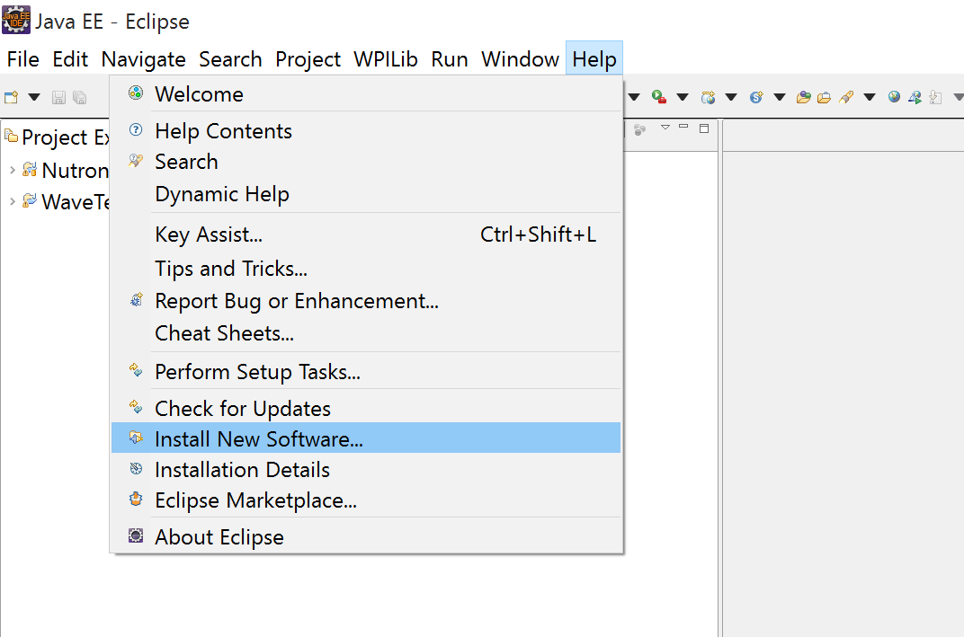 Install New Software Button in Eclipse