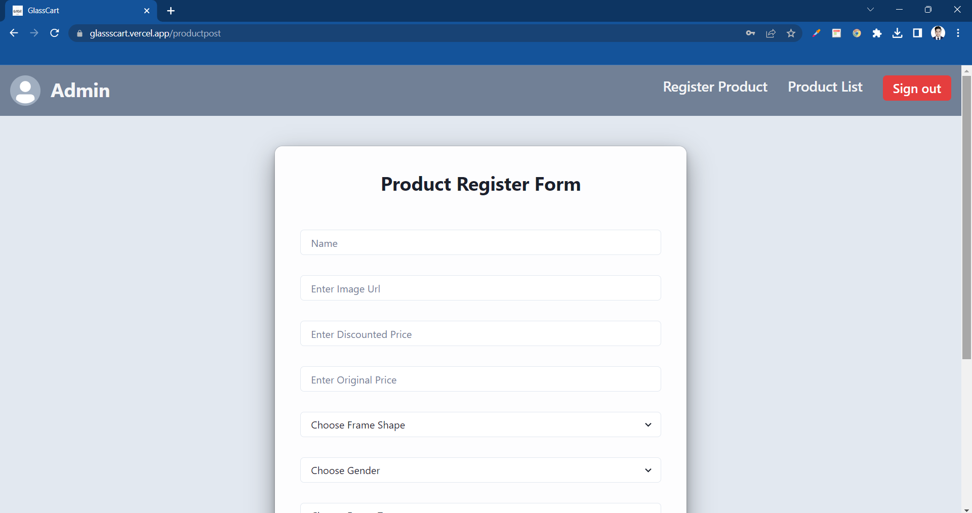 Product-register