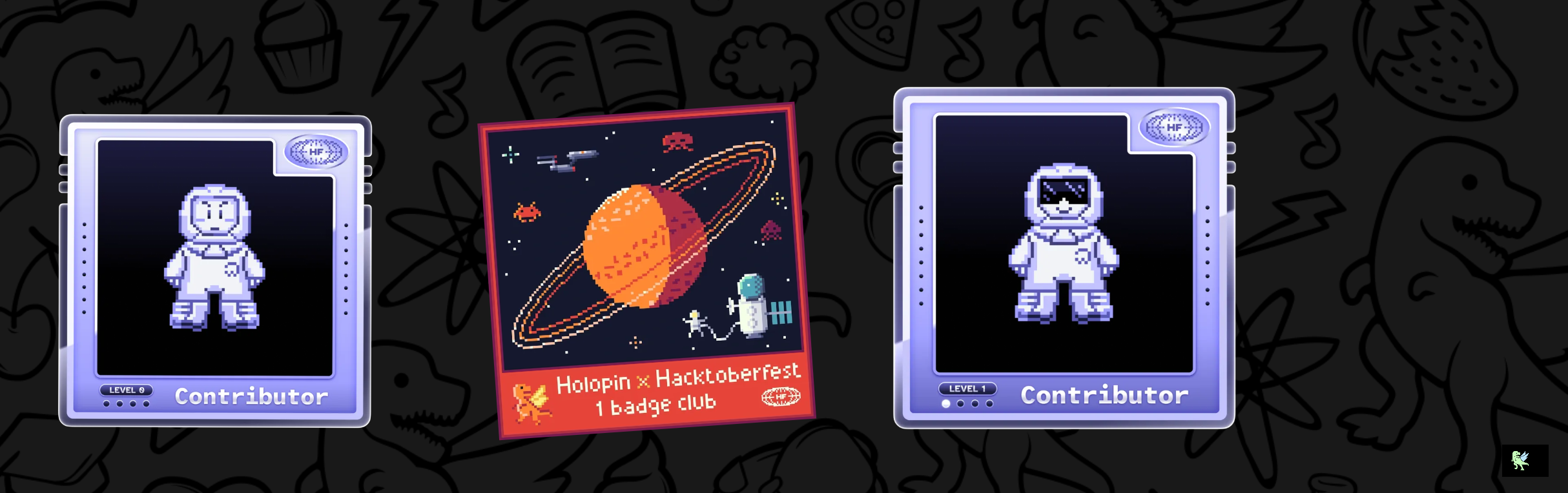 An image of @123adi's Holopin badges, which is a link to view their full Holopin profile