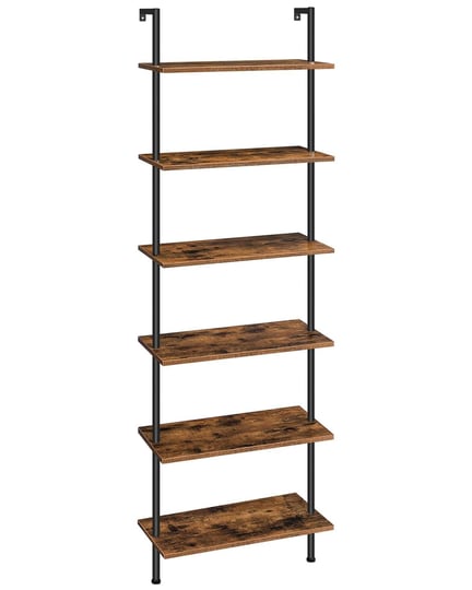 hoobro-diy-ladder-shelf-6-tier-wall-mounted-bookshelf-office-vertical-bookcase-wooden-storage-shelve-1