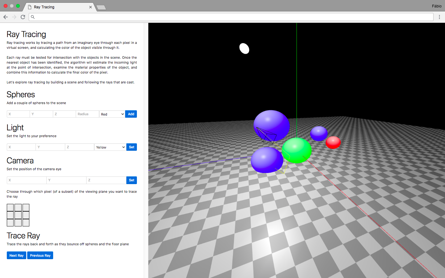 GitHub - pkill37/ray-tracing: Animation in a WebGL application that ...